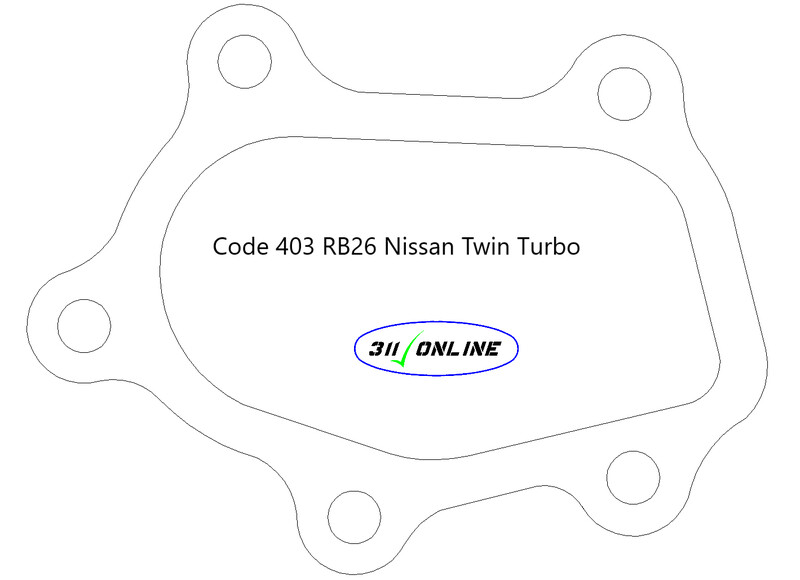 Program 403 Turbo Flange To Suit and Fit Nissan RB30 Garret