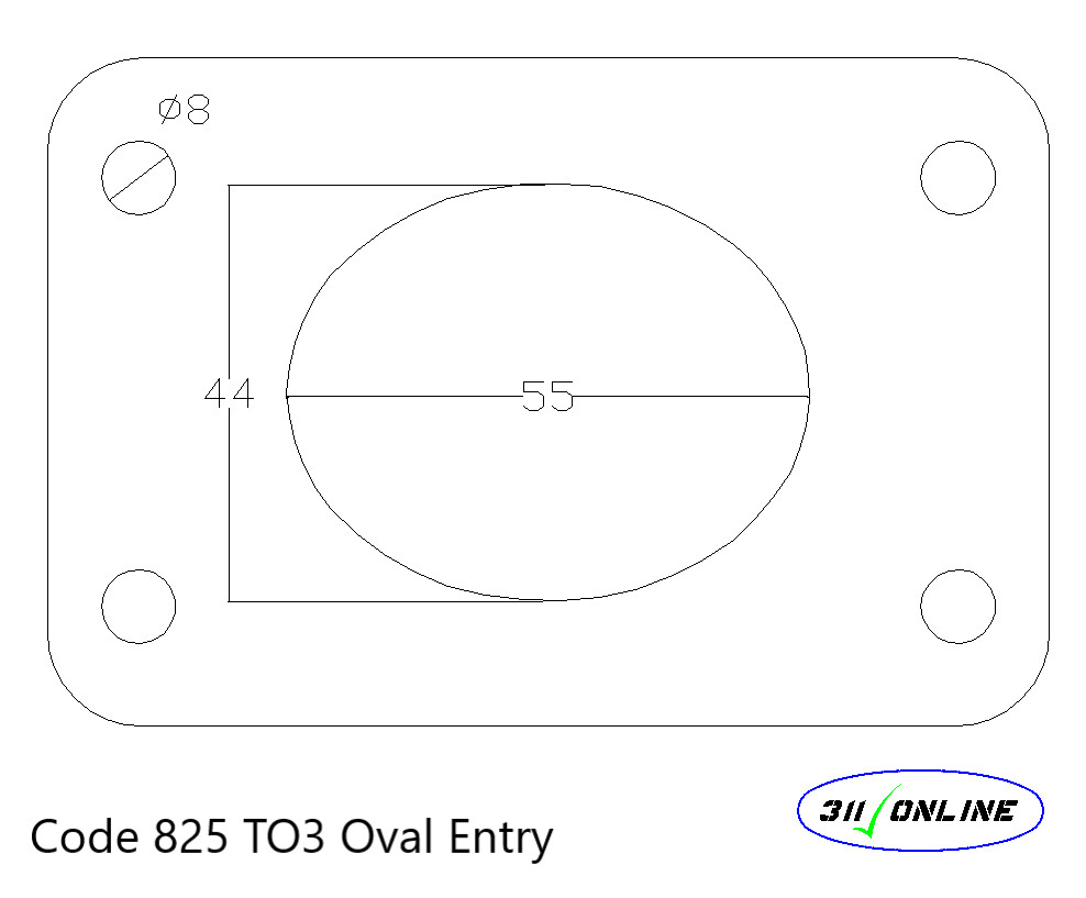 Program 825 (2176) Will Fit and Suit TO3 OVAL Garret Flange