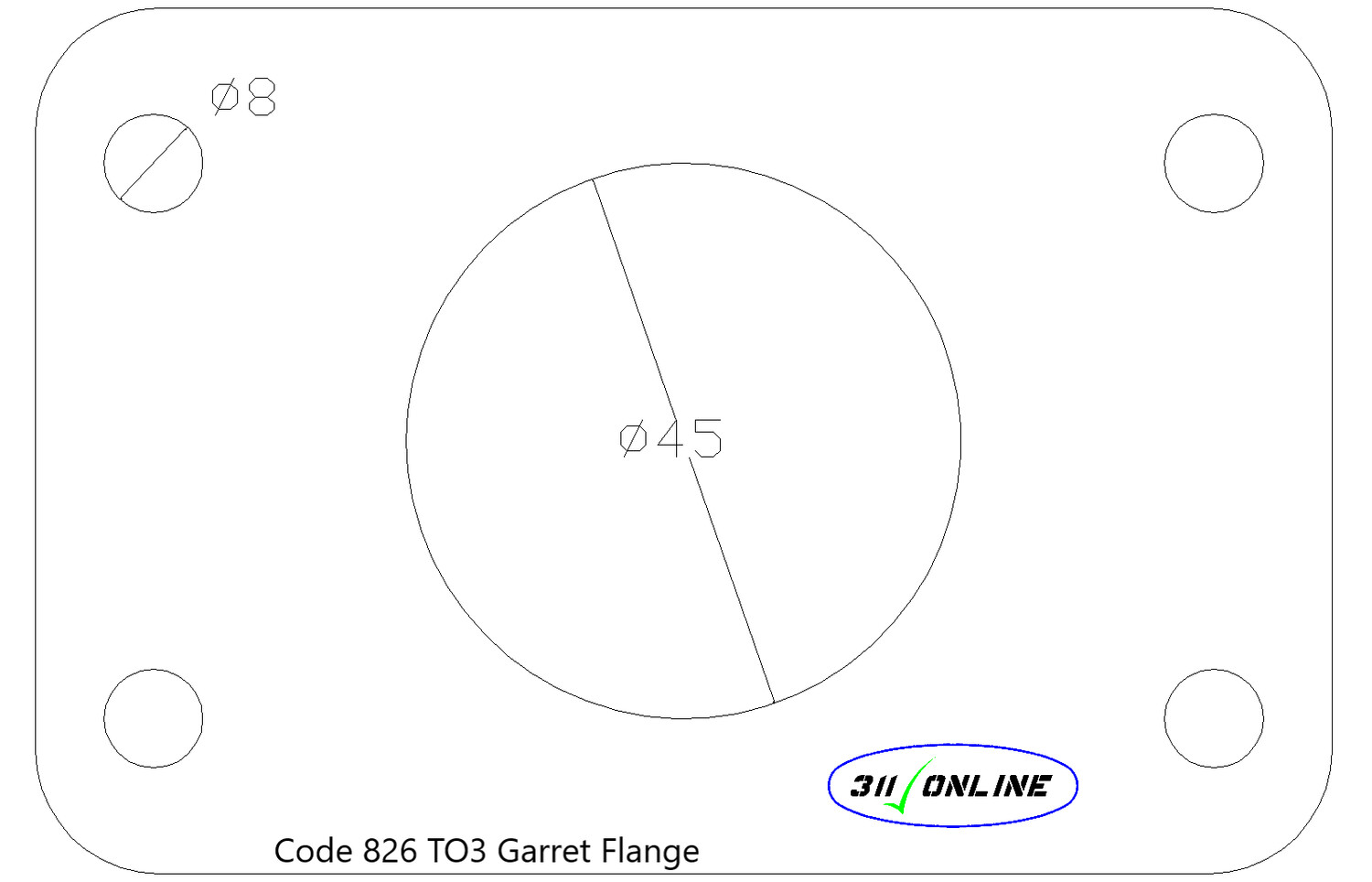 Program 826 (2177) Will Fit and Suit TO3 Garret 45mm Flange