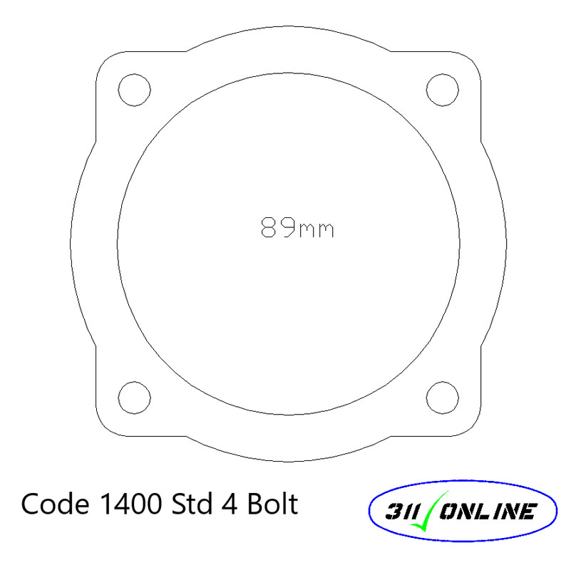 Program 1400 89mm Std 4 Bolt Flange