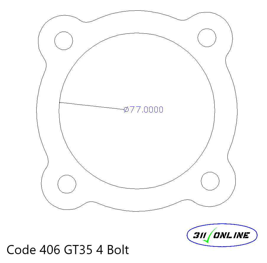 Program 406 Will Fit and Suit Garret GT35 4 Flange