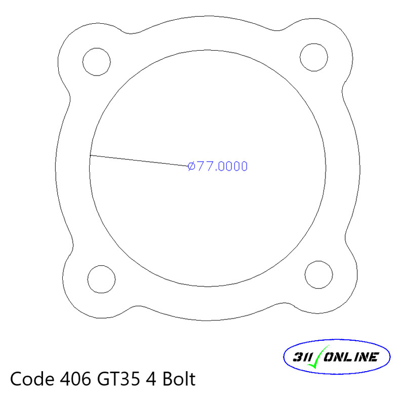 Program 406 Will Fit and Suit Garret GT35 4 Flange