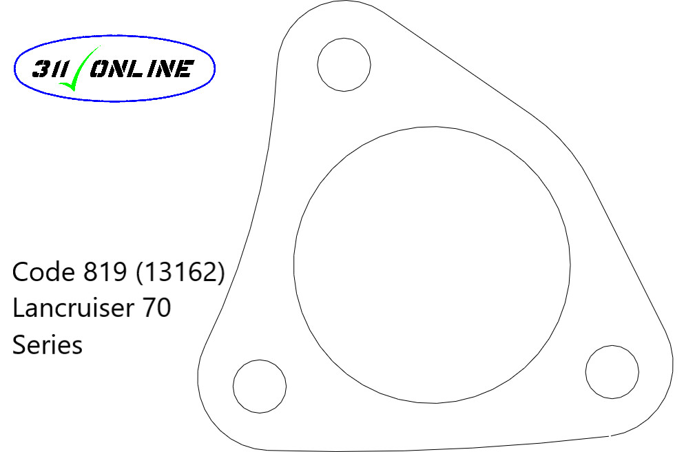 Prog. 819 (13162) Suit and will fit 70 Series L/Cruiser Turbo