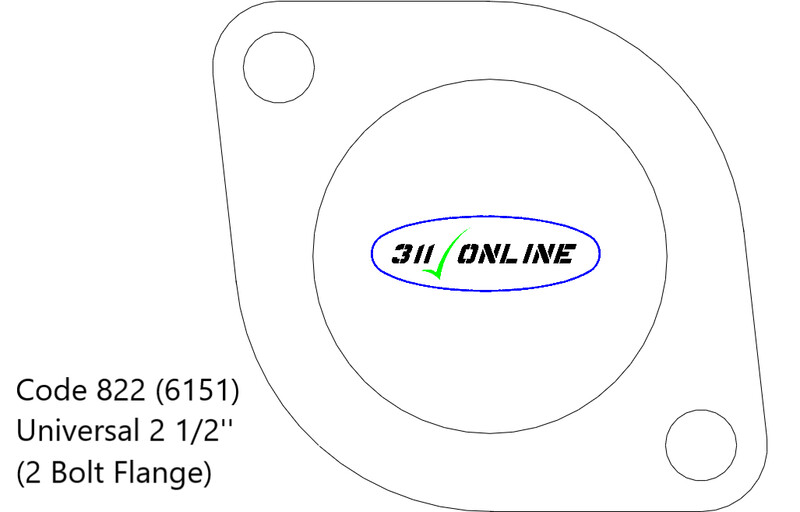 Program 822 (6151) 2.5inch 2 Bolts Standard Universal Flange