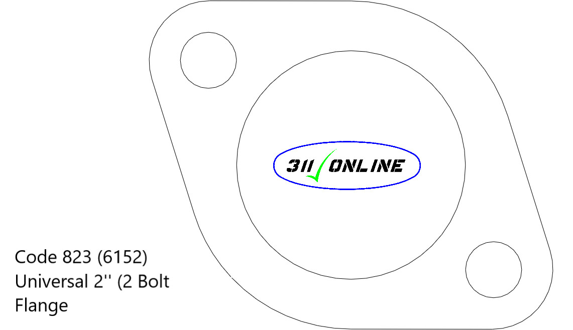 Program 823 (6152) 2inch 2 Bolts Standard Universal Flange