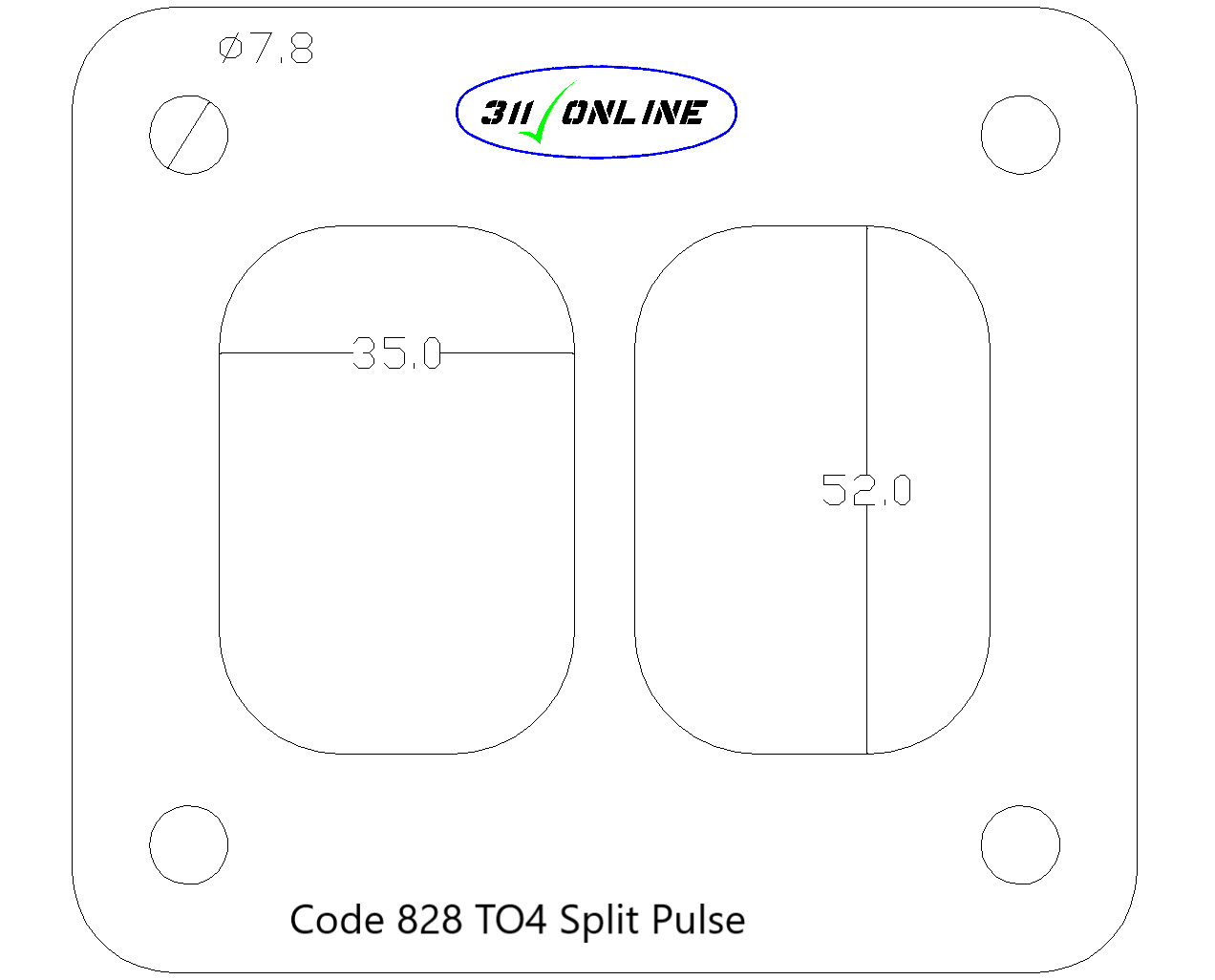 Program 828 TO4 Will Fit and Suit Garret Split Pulse Flange