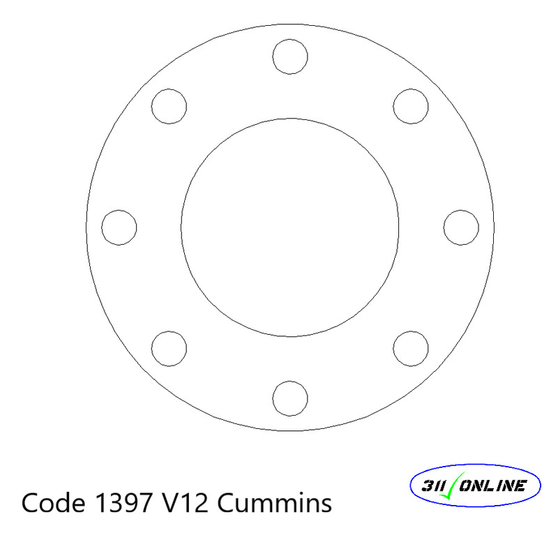Program 1397 Will suit Cummins V12 37.8L Flange