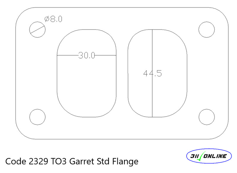 Program 2329 Will Suit and Fit STD T03 Garret Turbo Flange