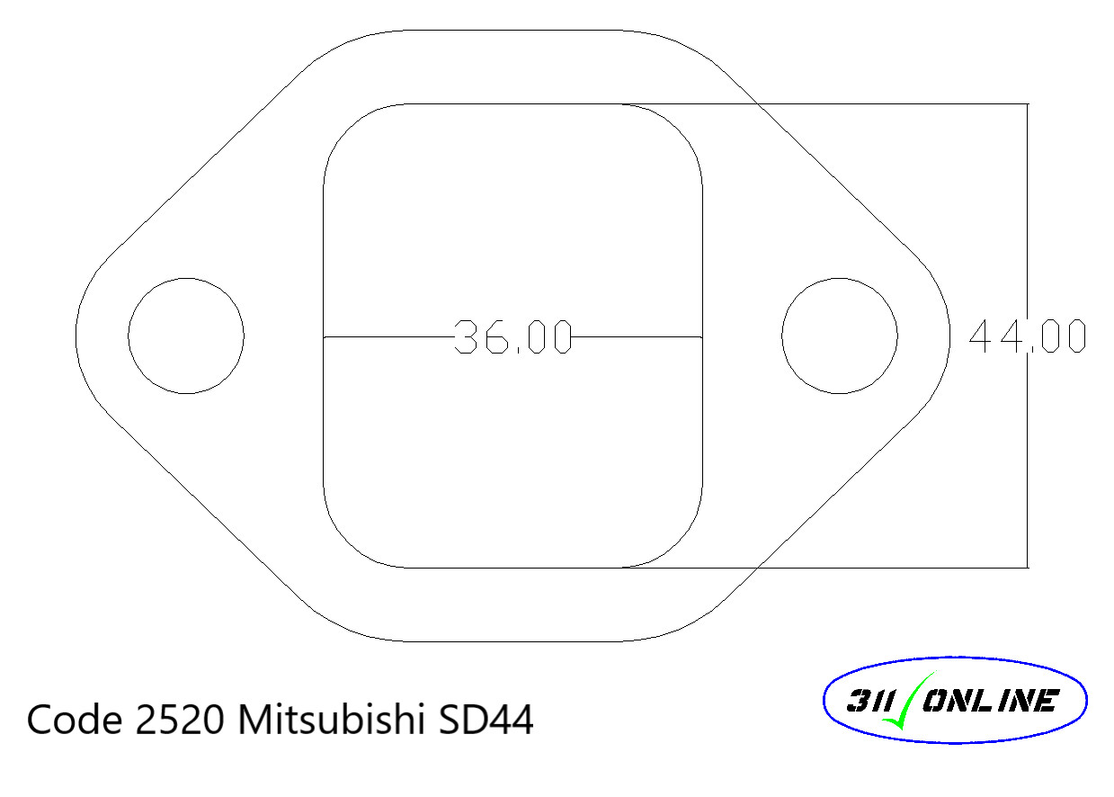 Program 2520 Will Suit and Fit Mitsubishi SD44 Flange