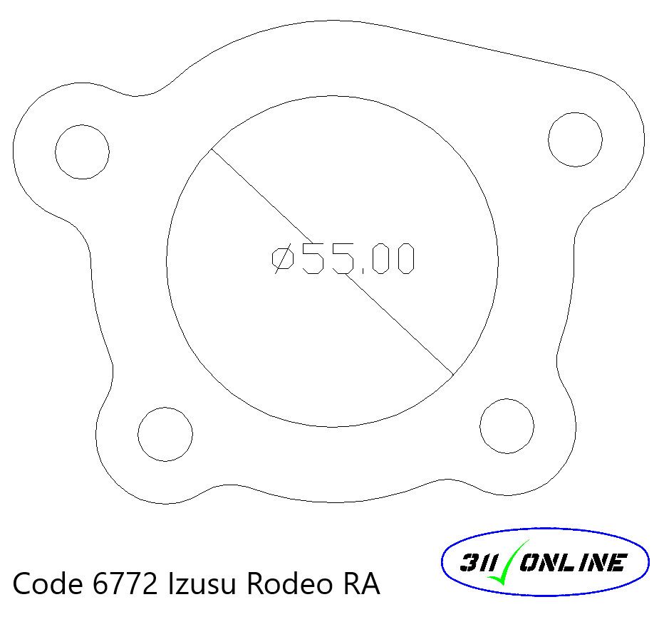 Program 6772 Will Suit and Fit Isuzu Rodeo 55mm Dia
