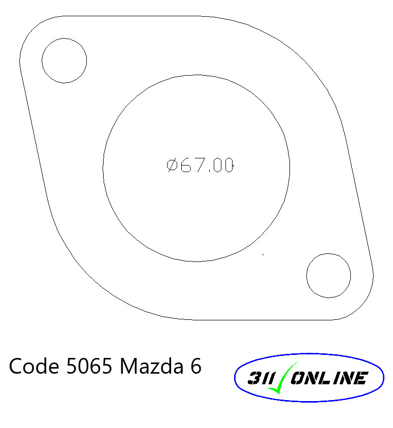 Program 5065 Will Suit and Fit Mazda 6 2 Bolt 57mm Flange