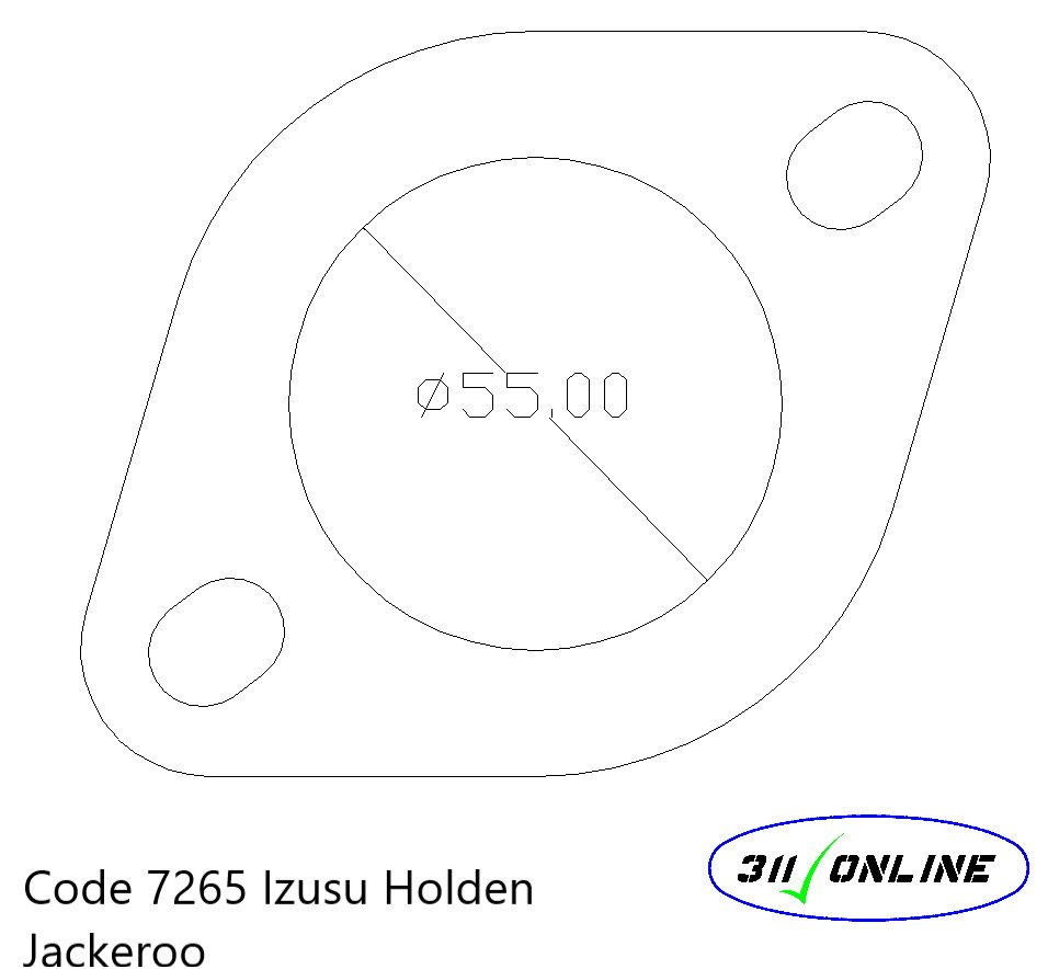 Program 7265 To Suit and Fit Isuzu Jackaroo Pipe Flange 55mm