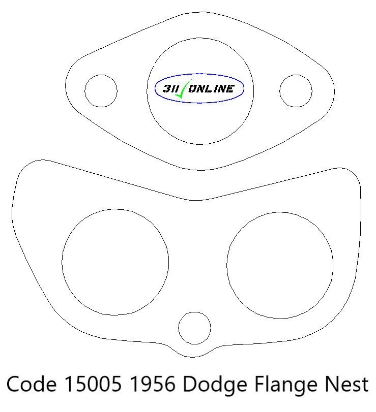 Program 15005 Will Suit and Fit Dodge 1956 Flange Set