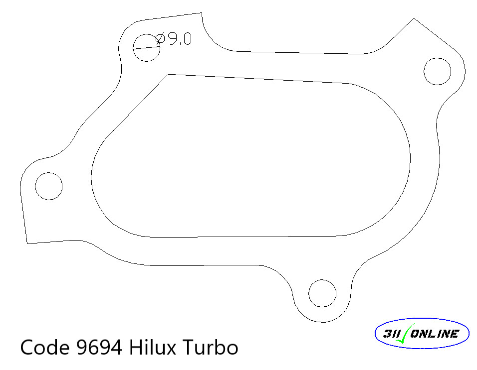 Program 9694 Will Suit and Fit Toyota Hilux Turbo Outlet