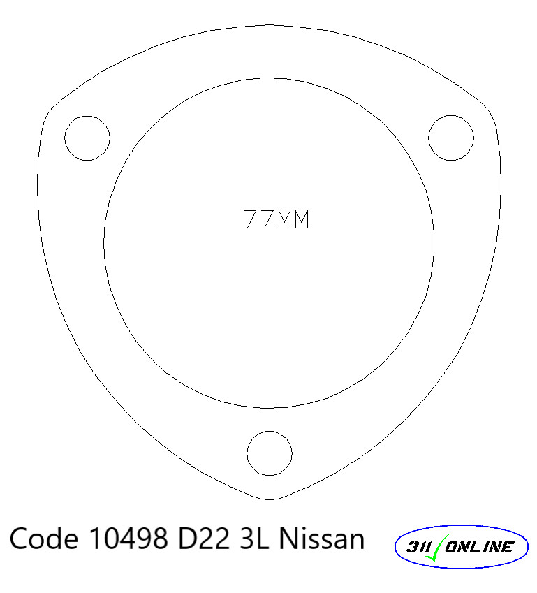 Prog 10498 Will Suit and Fit Nissan Patrol D22 3L Flange 3 Bolt