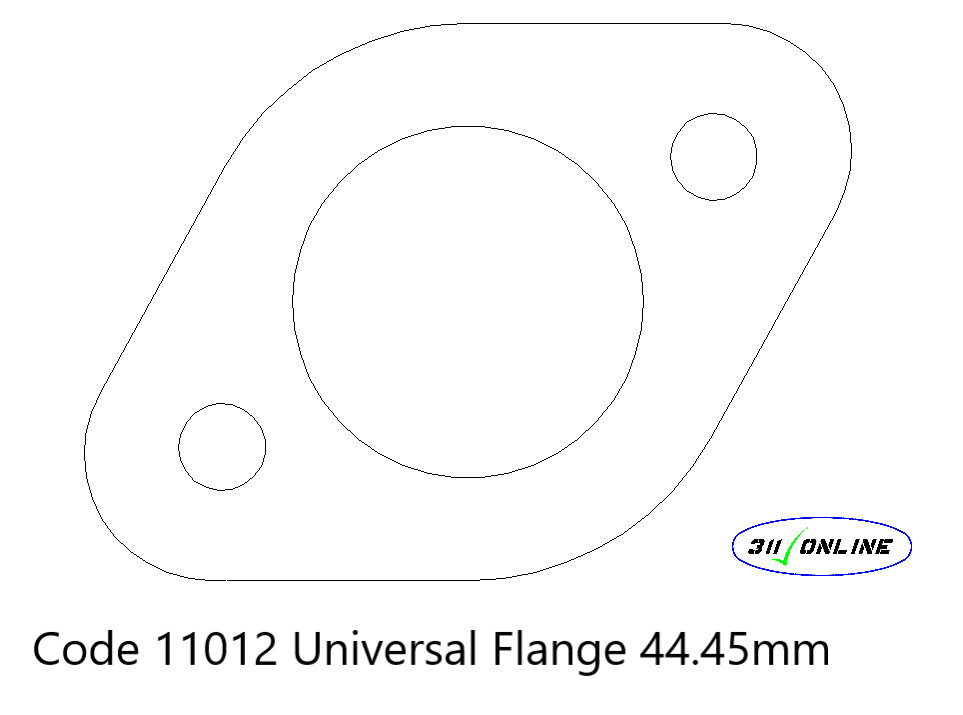 Program 11012 Universal 44.4 (1.75inch) 2 Bolt