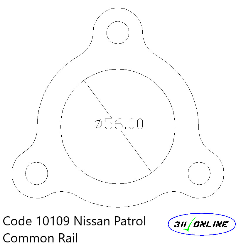 Prog 10109 Will Suit and Fit Patrol Common Rail Flange 3 Bolt