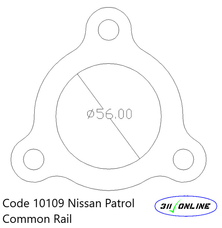 Prog 10109 Will Suit and Fit Patrol Common Rail Flange 3 Bolt