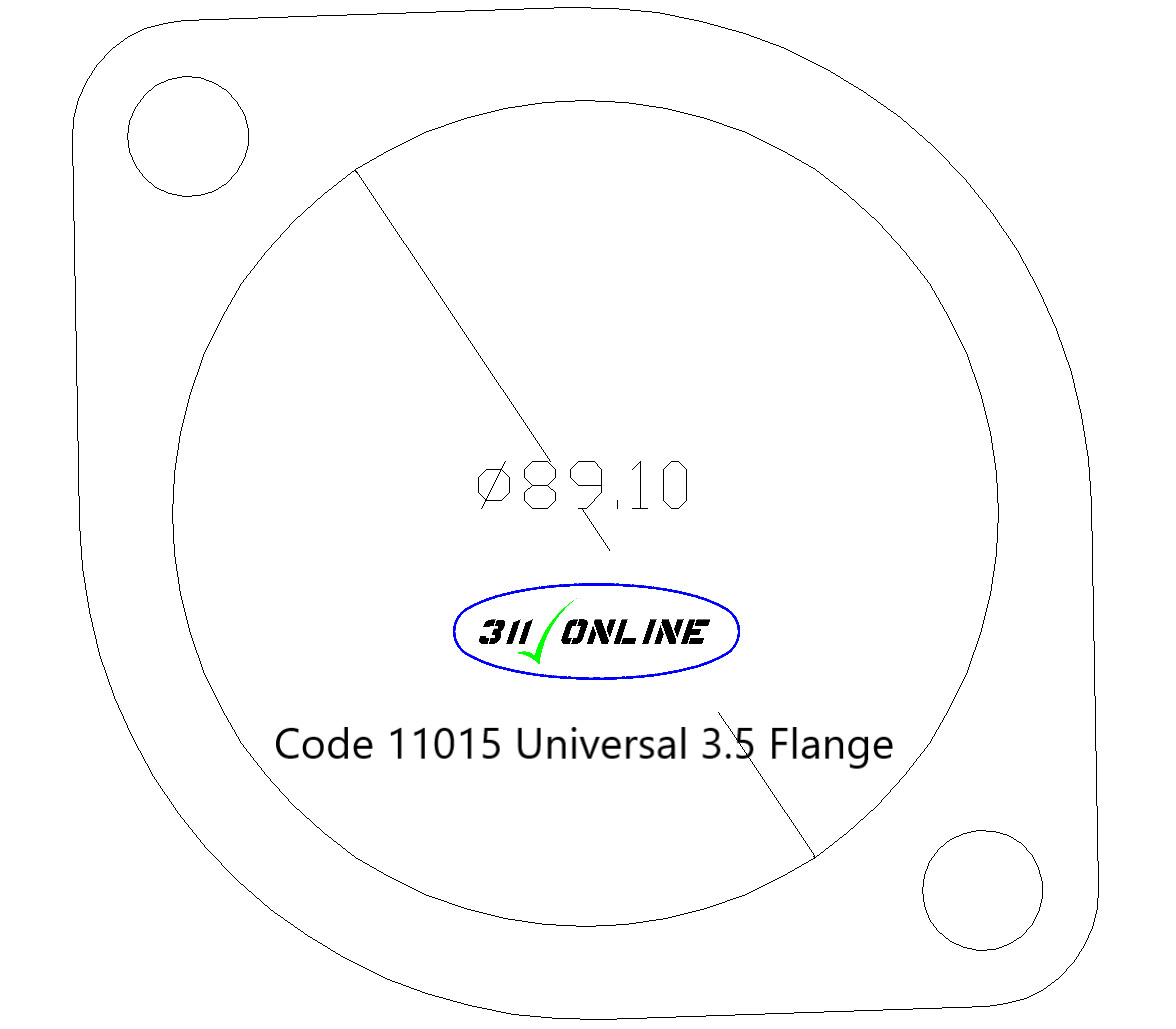 Program 11015 Universal 89.1 (3.5inch) 2 Bolt