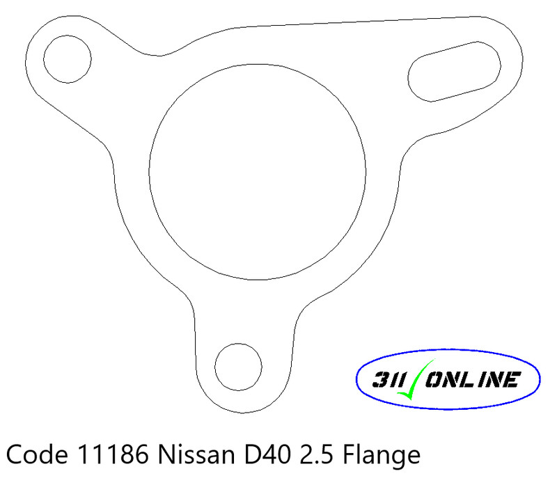 Program 11186 Will Suit and Fit Nissan D40 2.5 Pipe Flange