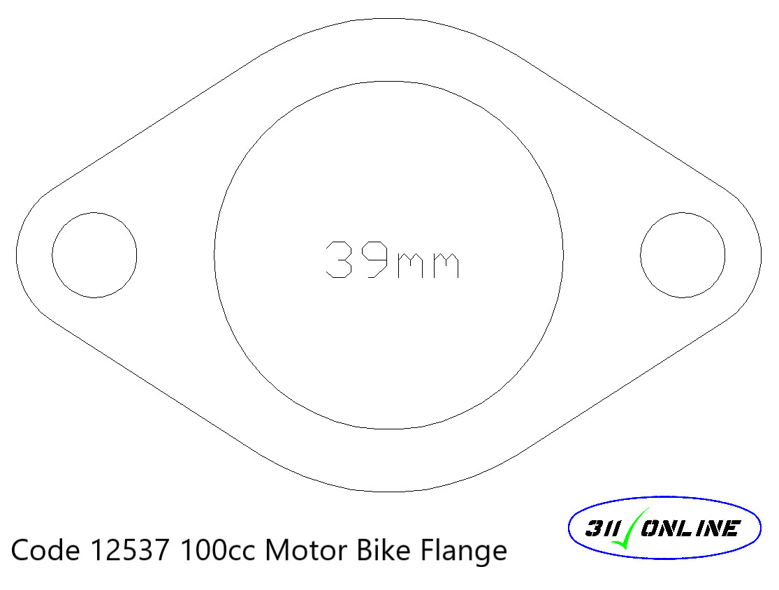 Program 12537 100cc Motorbike Flange 2 Bolt 39mm