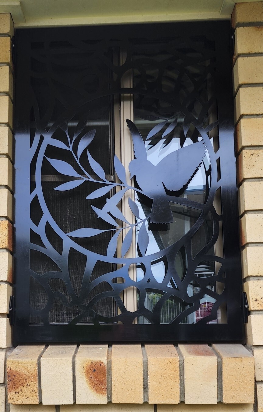 Security Screen Standard 610x900 Frame Bird design