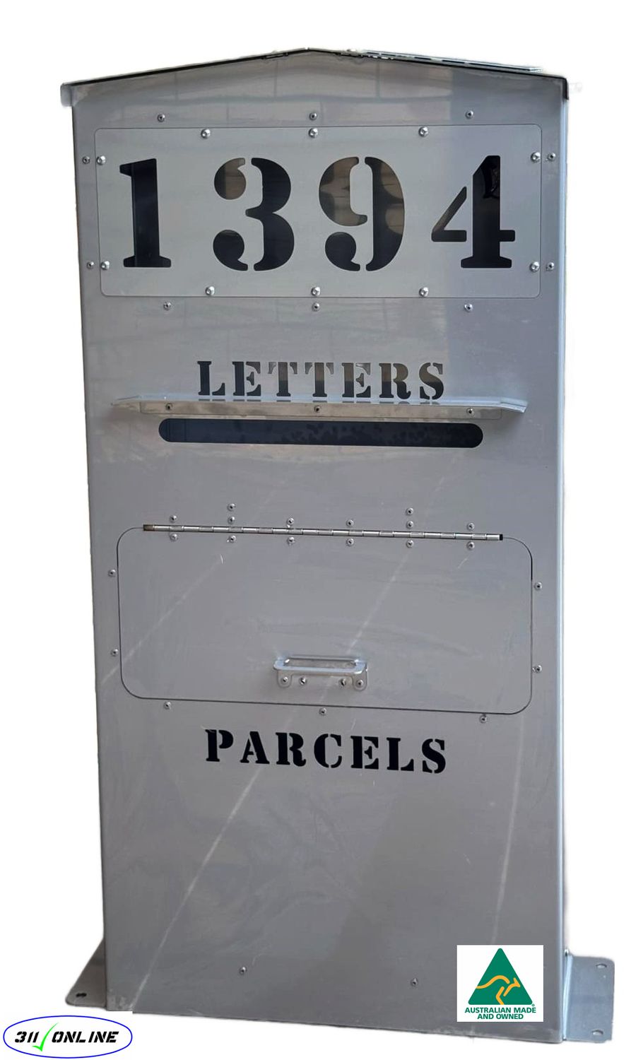 Up Right Stand Alone Parcel Delivey Letter Box 12V Solar