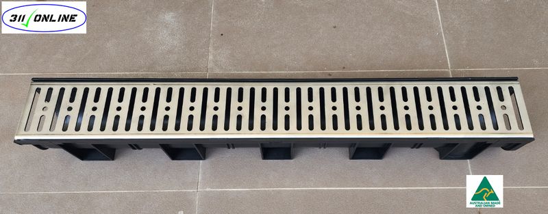 304 Stainless Steel grates will suit and fit Everhard 110mm Plastic Standard Drainage