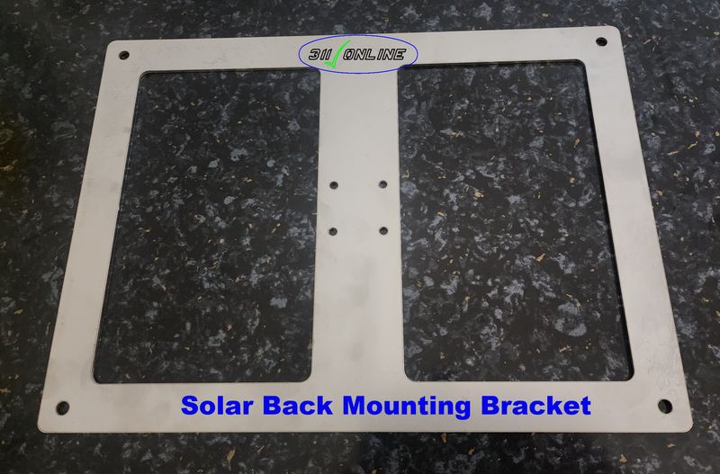 (89) Solar Panel Back Mounting Plate in Stainless Steel
