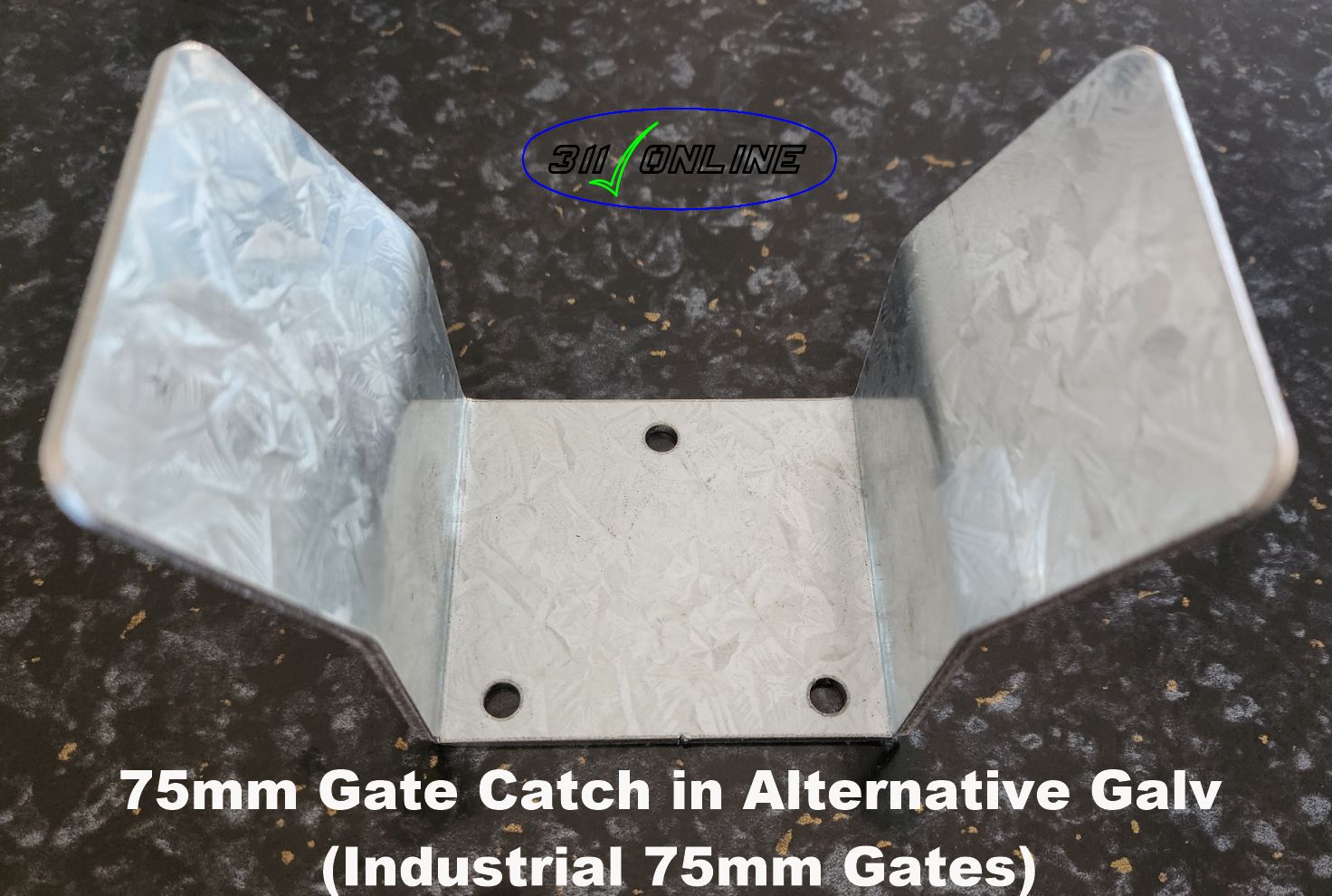 75mm Gate Catcher end to suit 75mm RHS Industrial Gates in Galv (The alternative to Stainless Steel)