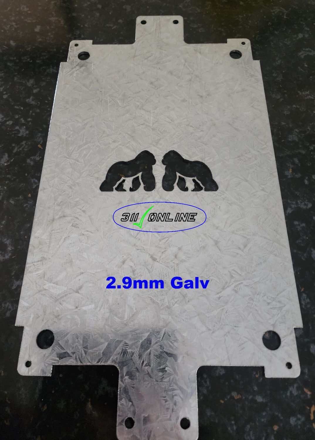 (91) 24V or 12V Battery Box Bracket (Galvanized)