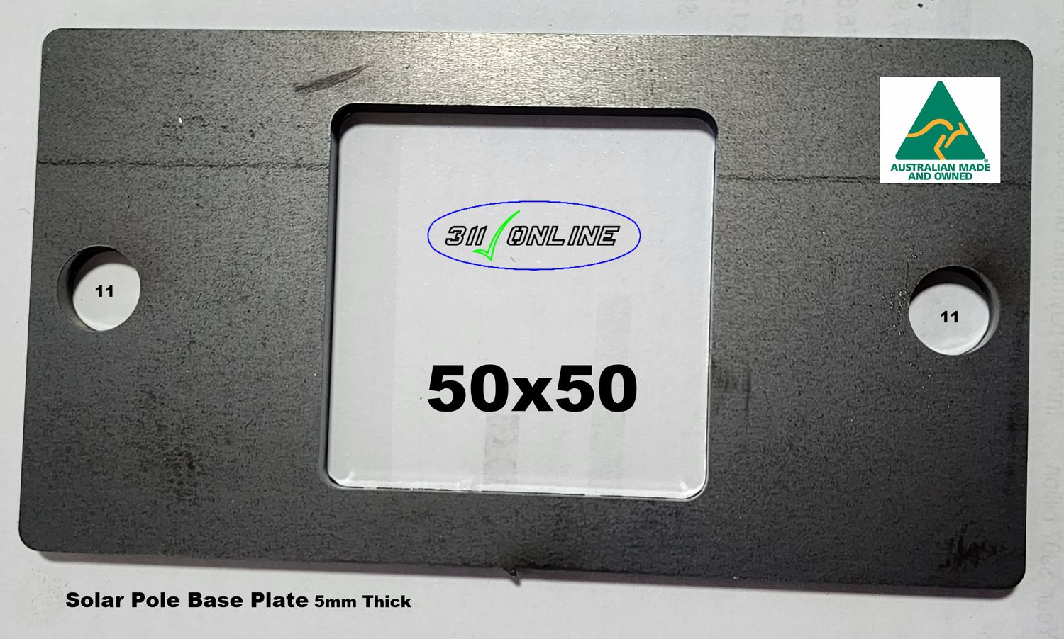 Solar Pole Base Plate 5mm Thick
