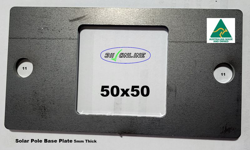 Solar Pole Base Plate 5mm Thick