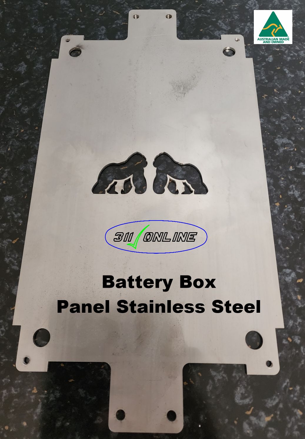 (91) 24V or 12V Battery Box Bracket (Stainless Steel)