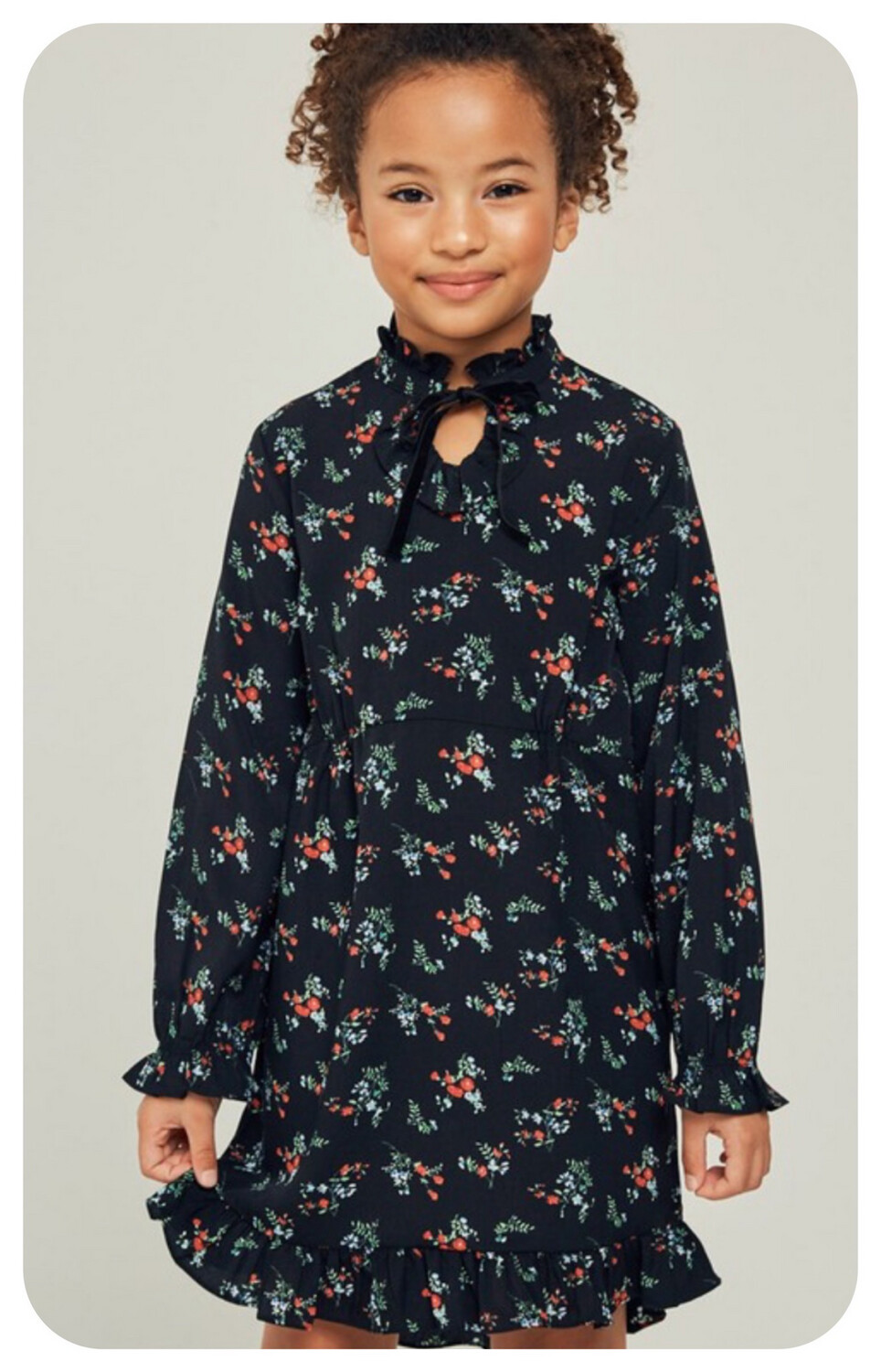 Floral high neck dress