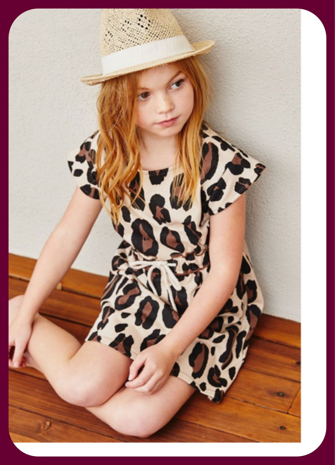 Leopard terry dress
