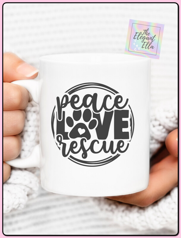Peace, Love, Rescue  Coffee Mug