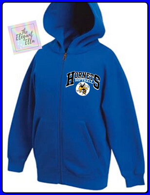 Hornets Softball Royal blue Hooded ZIP-UP Sweatshirt