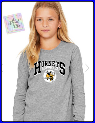 Hornets Softball Gray Unisex Long sleeve T-Shirt 