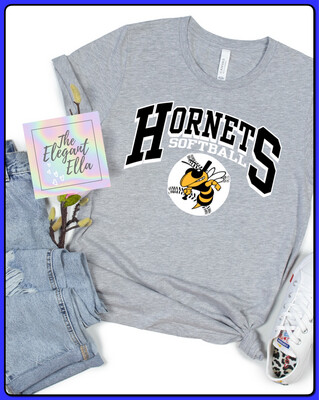 Hornets Softball Gray Unisex T-Shirt 