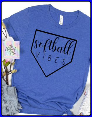  Softball Vibes Royal blue Unisex T-Shirt 