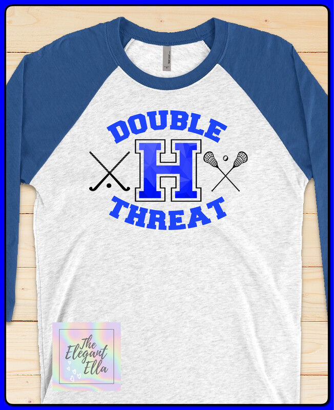 Holmdel DOUBLE THREAT Field Hockey &amp; Lacrosse Raglan 