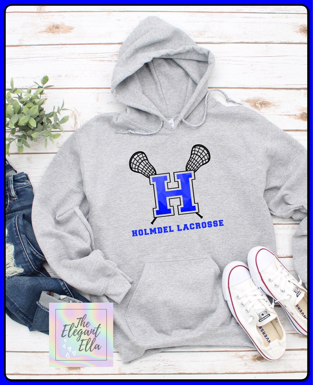 Gray Holmdel Lacrosse Hoodie