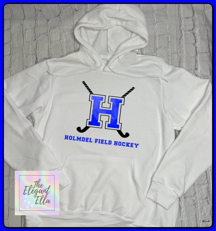 White  HOLMDEL Field Hockey Hoodie