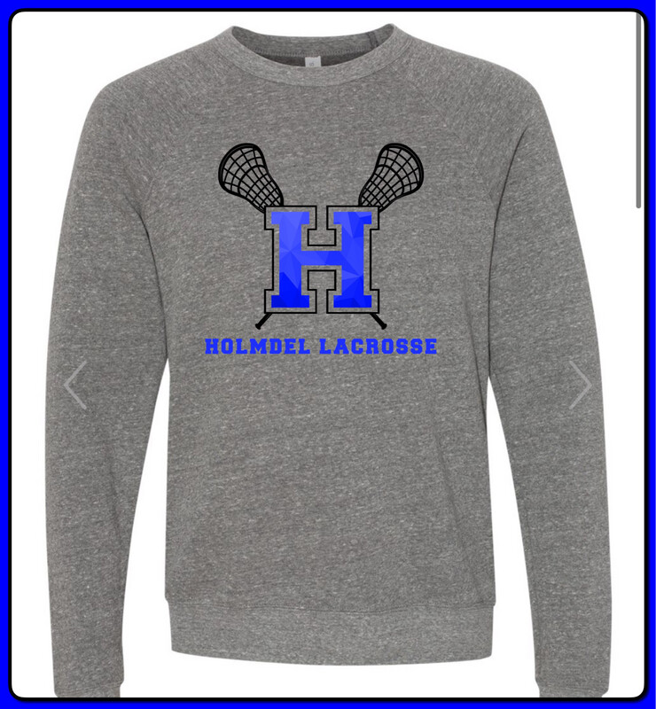 Dark Heather Gray Crewneck Sweatshirt- Lacrosse