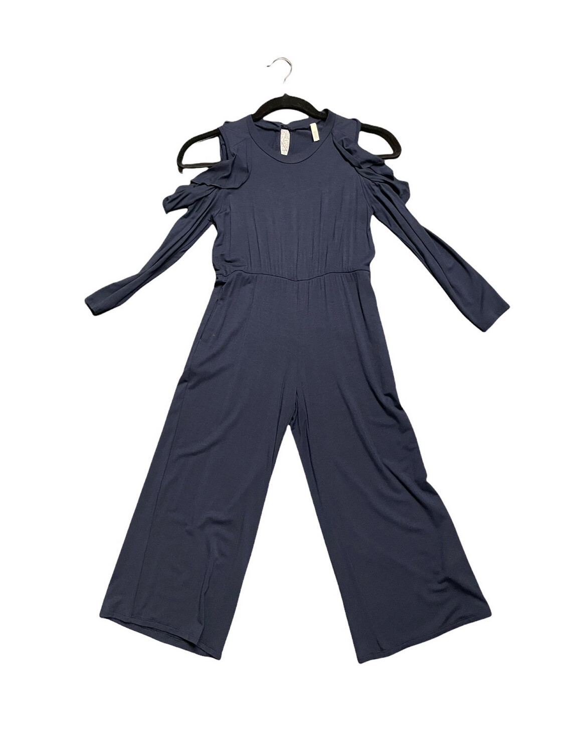 Navy Cold Shoulder Jumpsuit