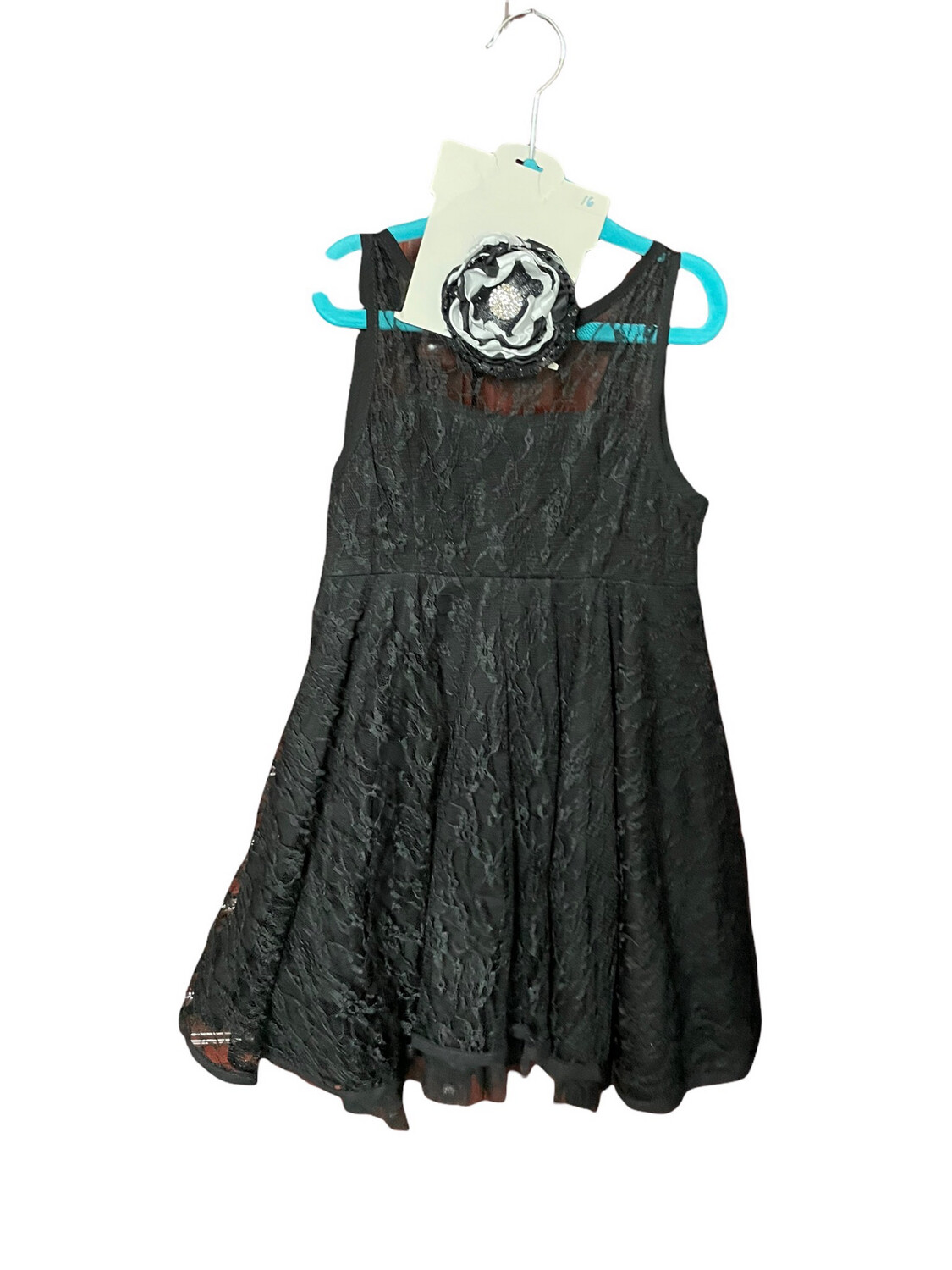 Black Lace Dress With Matching Hair Clip