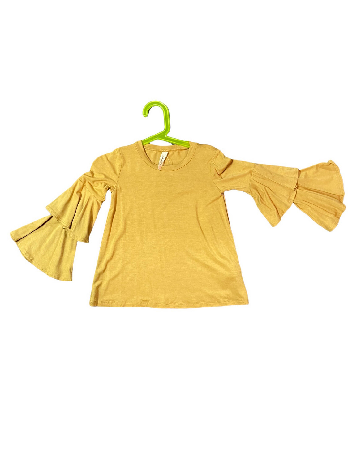 Mustard Bell Sleeve Top