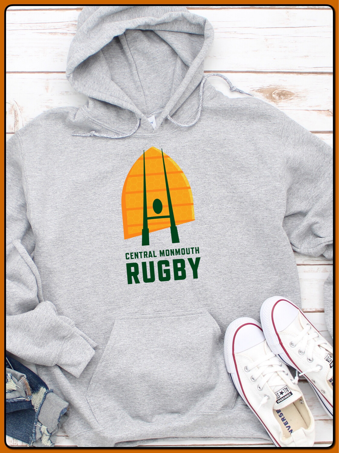 Central Monmouth Rugby Heather grey Sweatshirt ADULT &amp; YOUTH