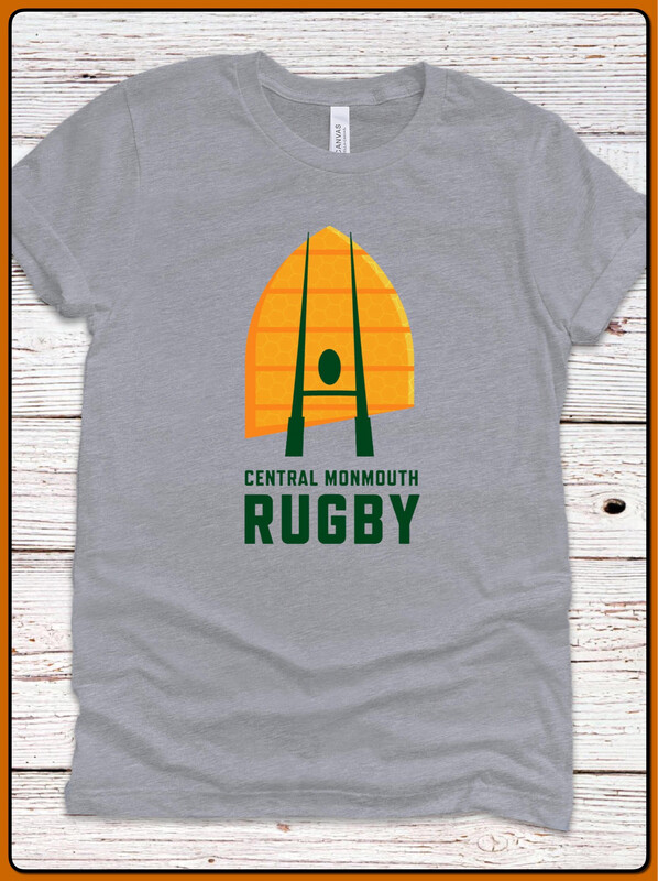 Central Monmouth Rugby Grey T Shirt ADULT &amp; YOUTH